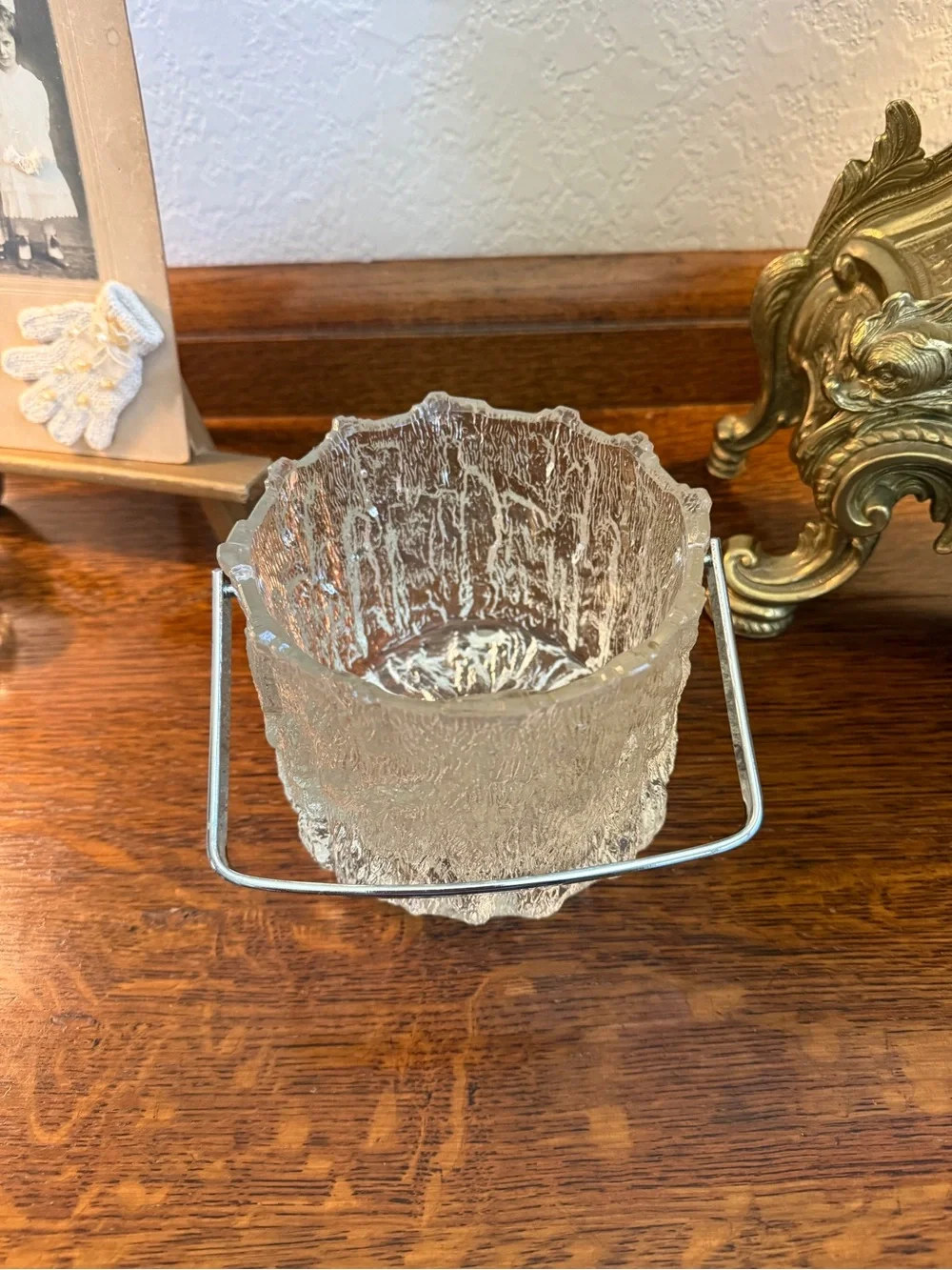 Vintage Iittala “Seita” Textured Glass Sculptural Vessel – Mid Century Modern